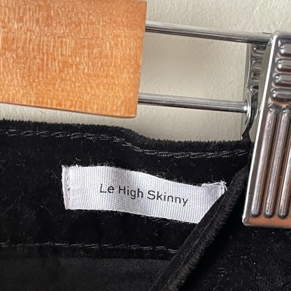Frame Denim Le High Skinny Velvet Black Pants size 28 - Picture 7 of 11